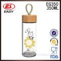 EG350 New product 350ml portable kids glass water bottle wholesale with sleeve
